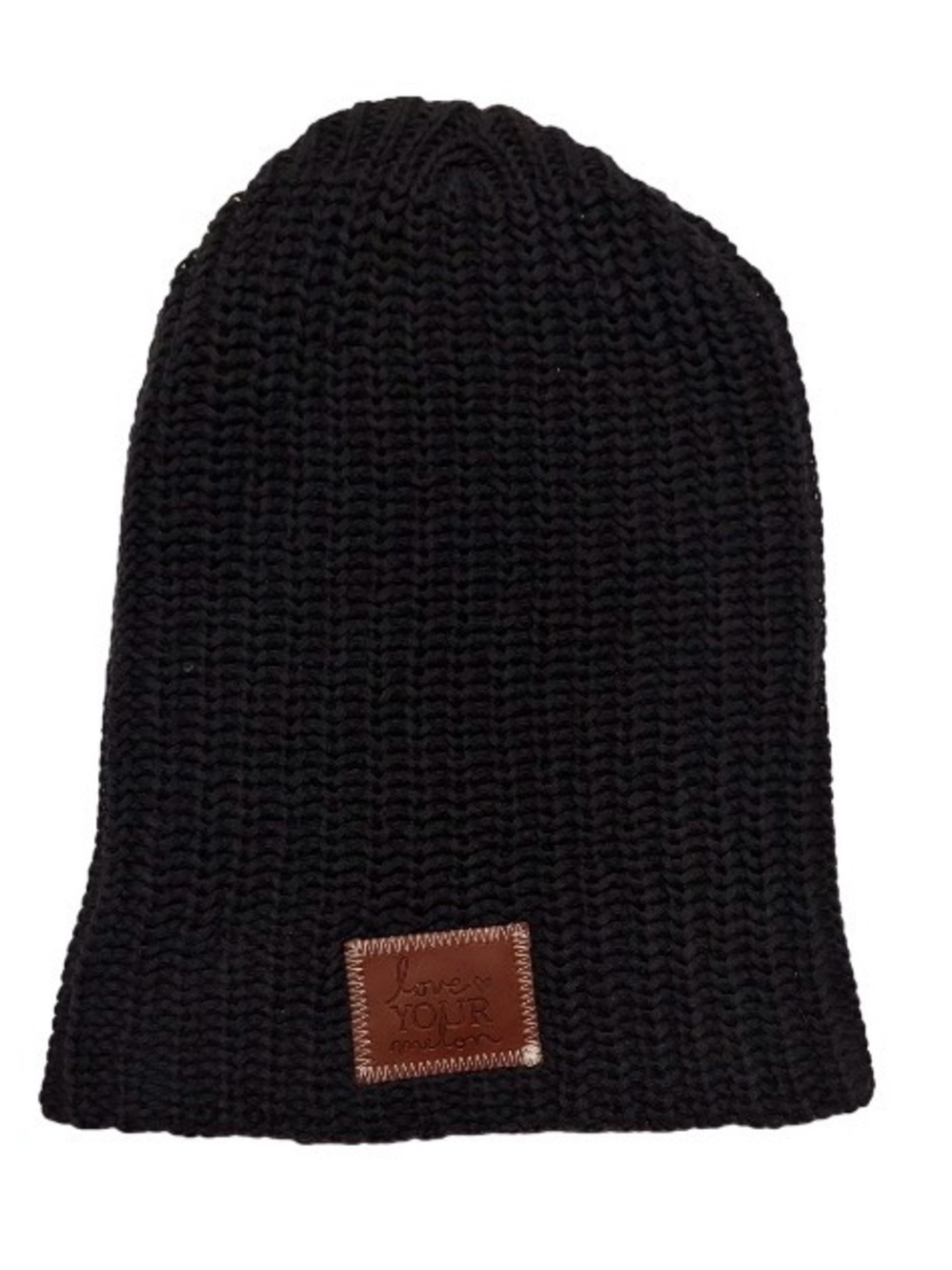 Love Your Melon Black Knit Beanie NWT - Adult - Chunky Cuffed